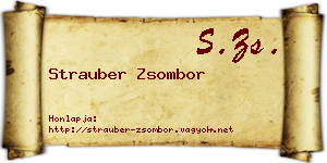 Strauber Zsombor névjegykártya